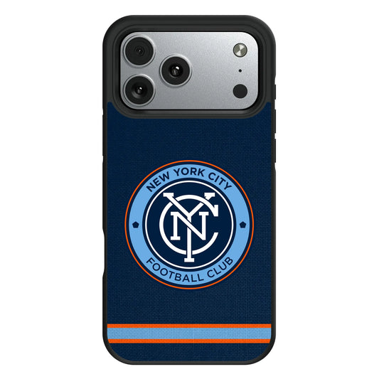 New York City FC Stripe Bump Phone Case for Apple iPhone