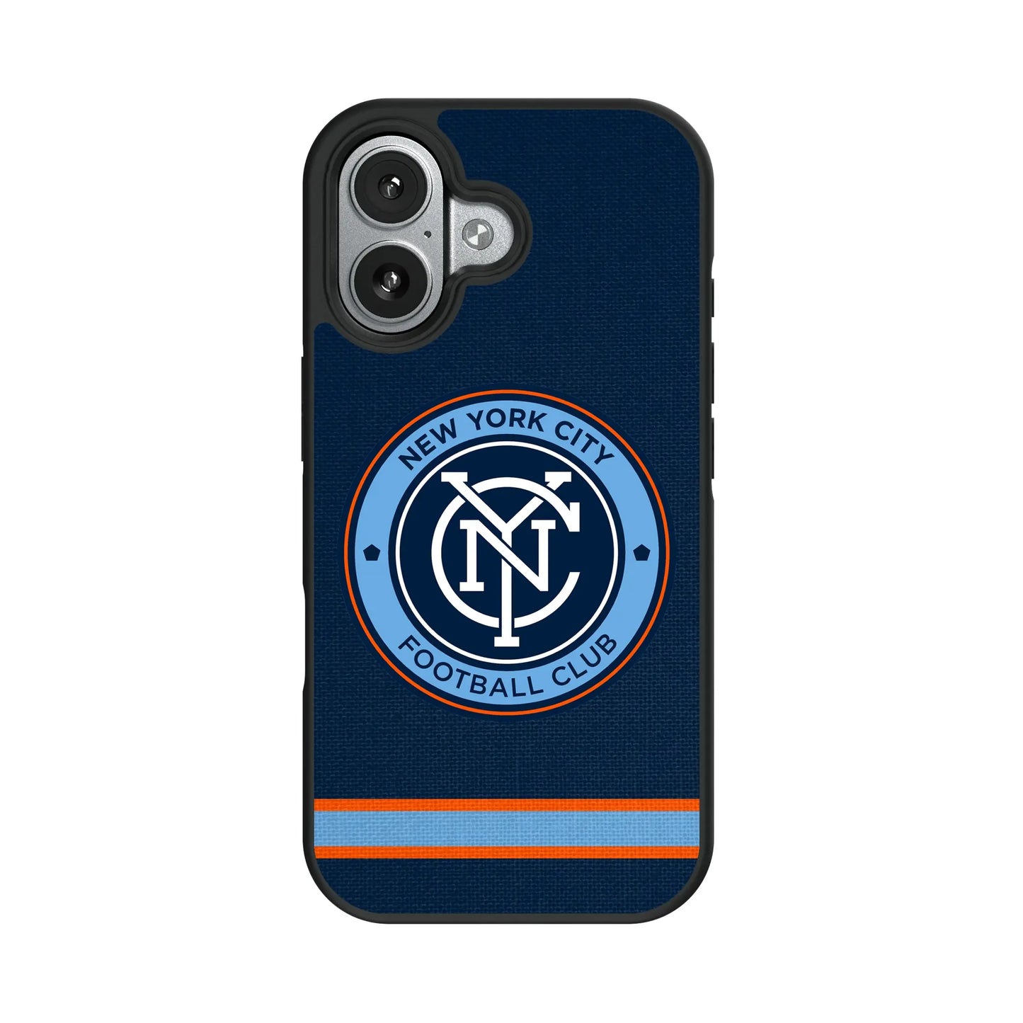 New York City FC Stripe Bump Phone Case for Apple iPhone