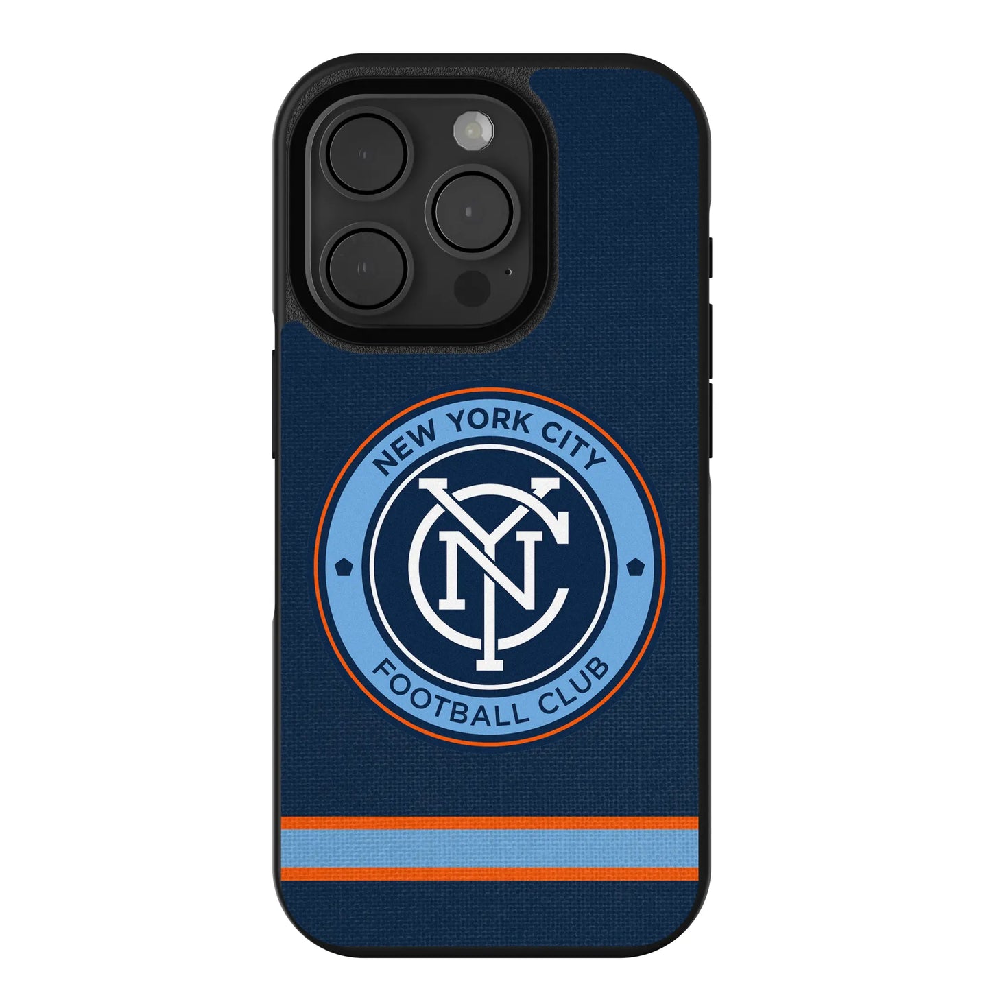 New York City FC Stripe Bump Phone Case for Apple iPhone