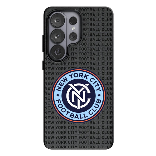 New York City FC Text Backdrop MagSafe Compatible Phone Case for Samsung Galaxy