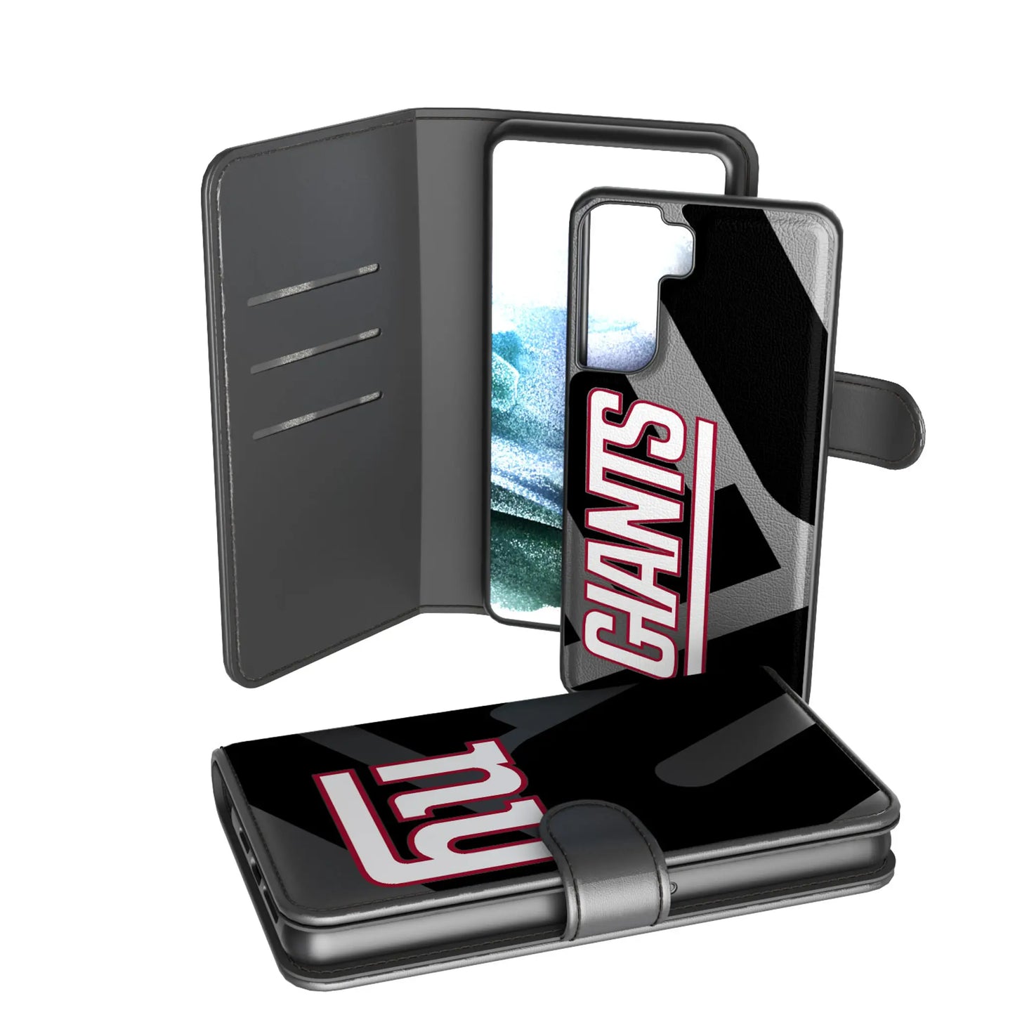 New York Giants Monocolor Tilt Wallet Phone Case for Apple iPhone