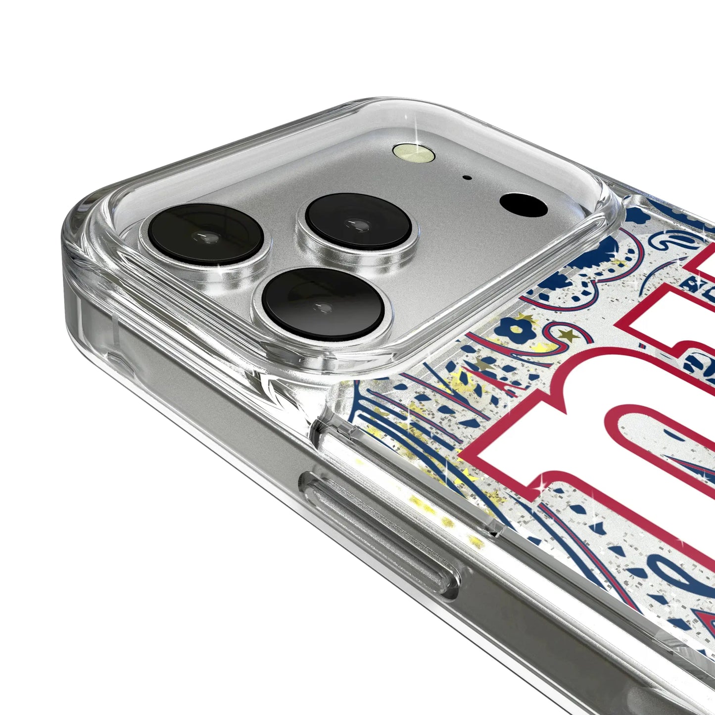 New York Giants Paisley Glitter Phone Case for Apple iPhone