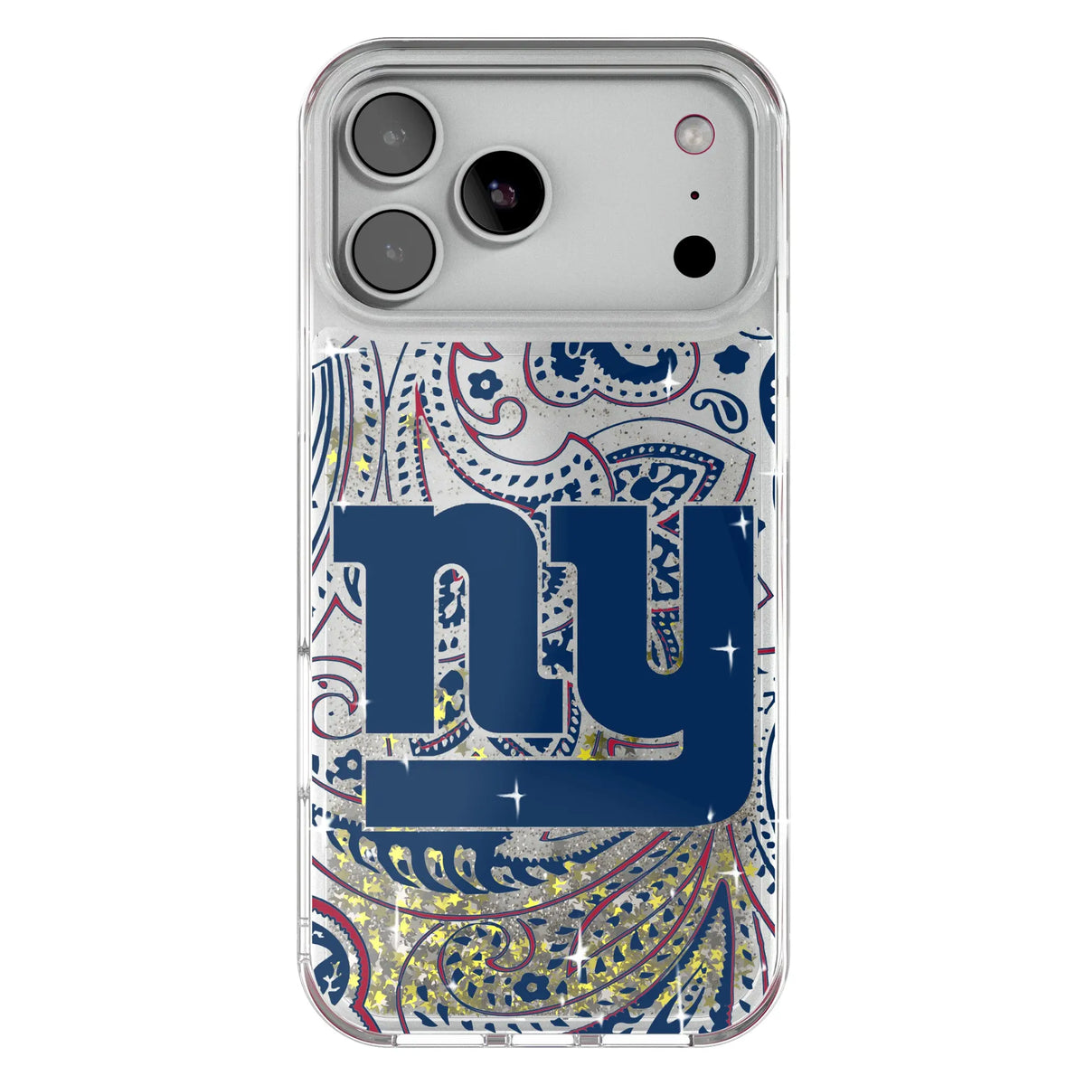 New York Giants Paisley Glitter Phone Case for Apple iPhone