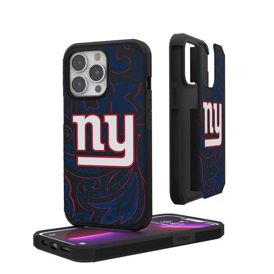 New York Giants Paisley Rugged Phone Case for Apple iPhone