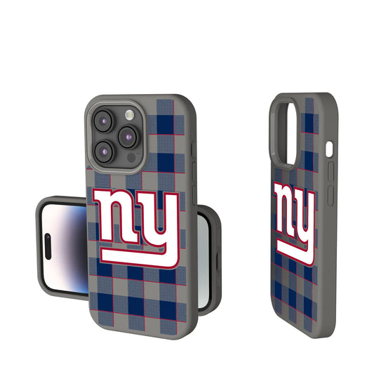New York Giants Plaid Soft Touch Phone Case for Apple iPhone