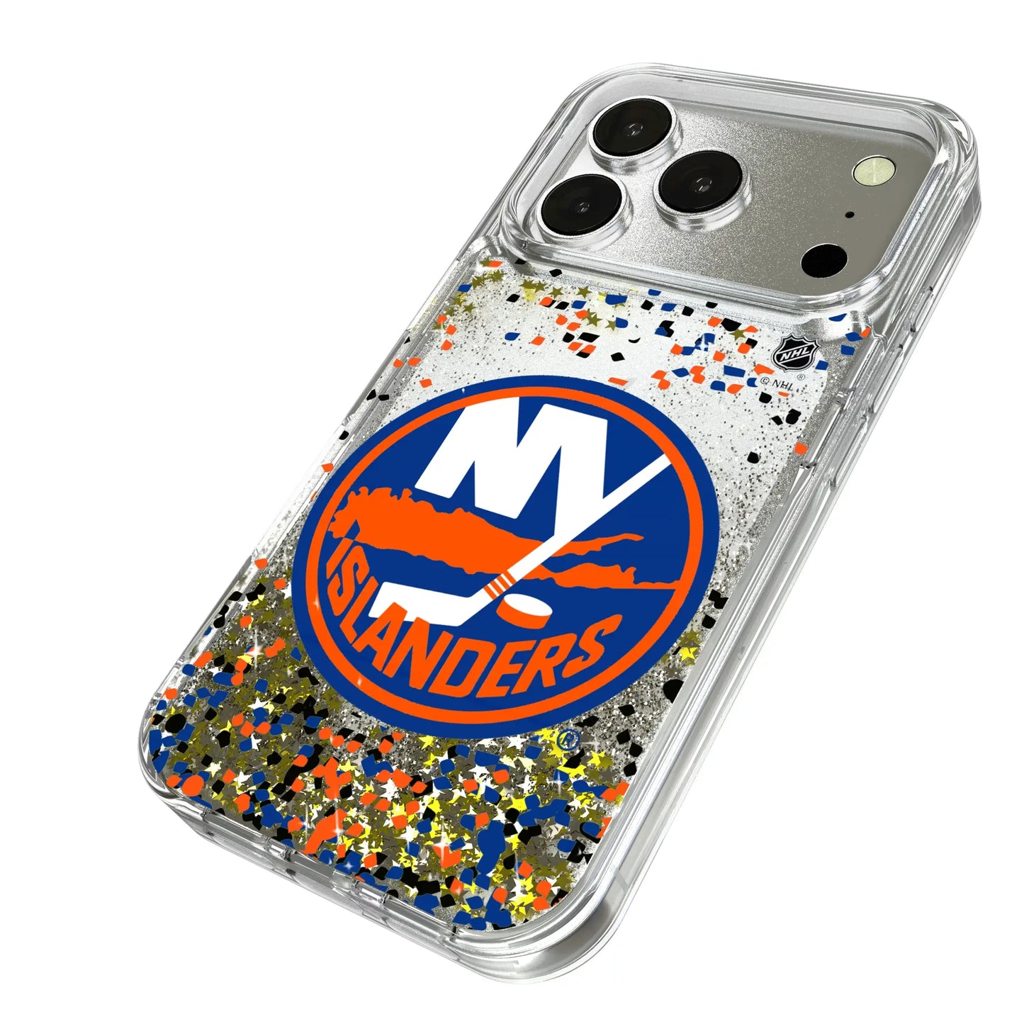 New York Islanders Confetti Glitter Phone Case for Apple iPhone