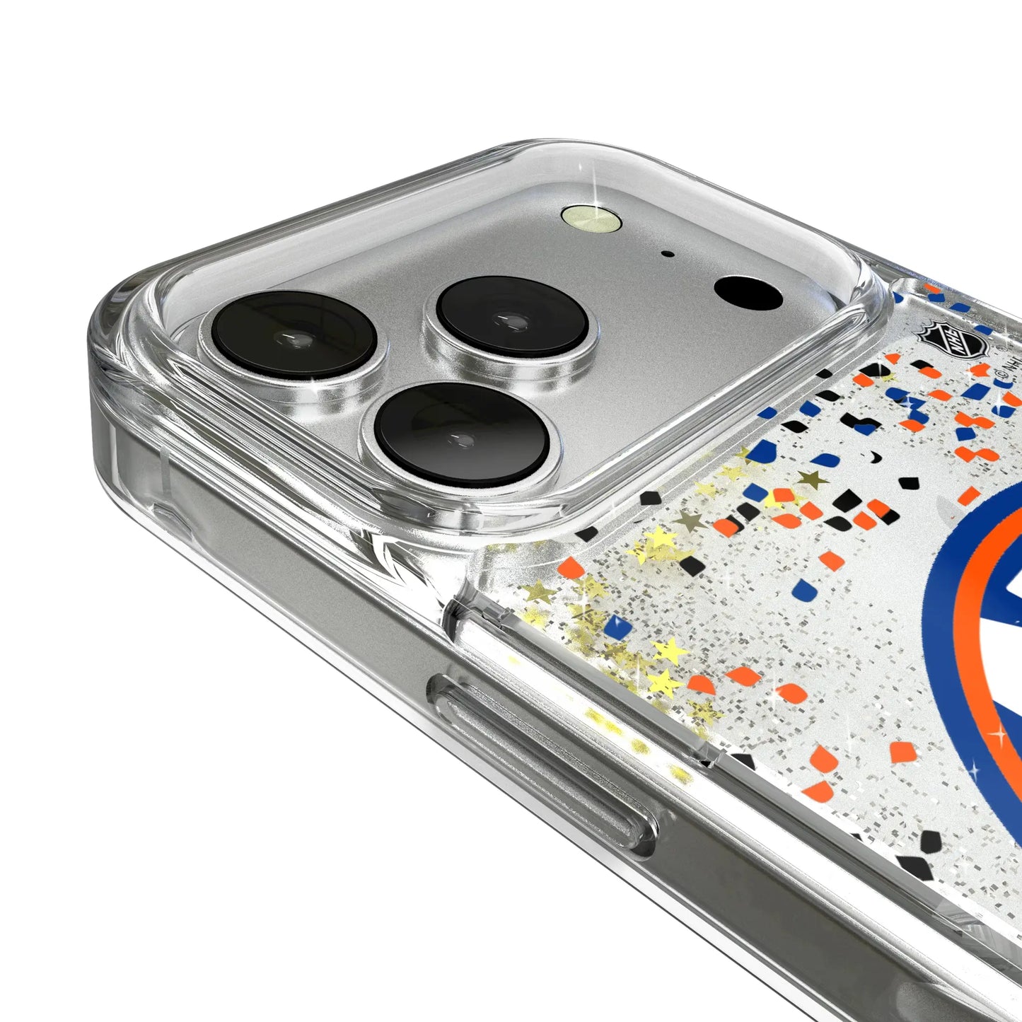 New York Islanders Confetti Glitter Phone Case for Apple iPhone