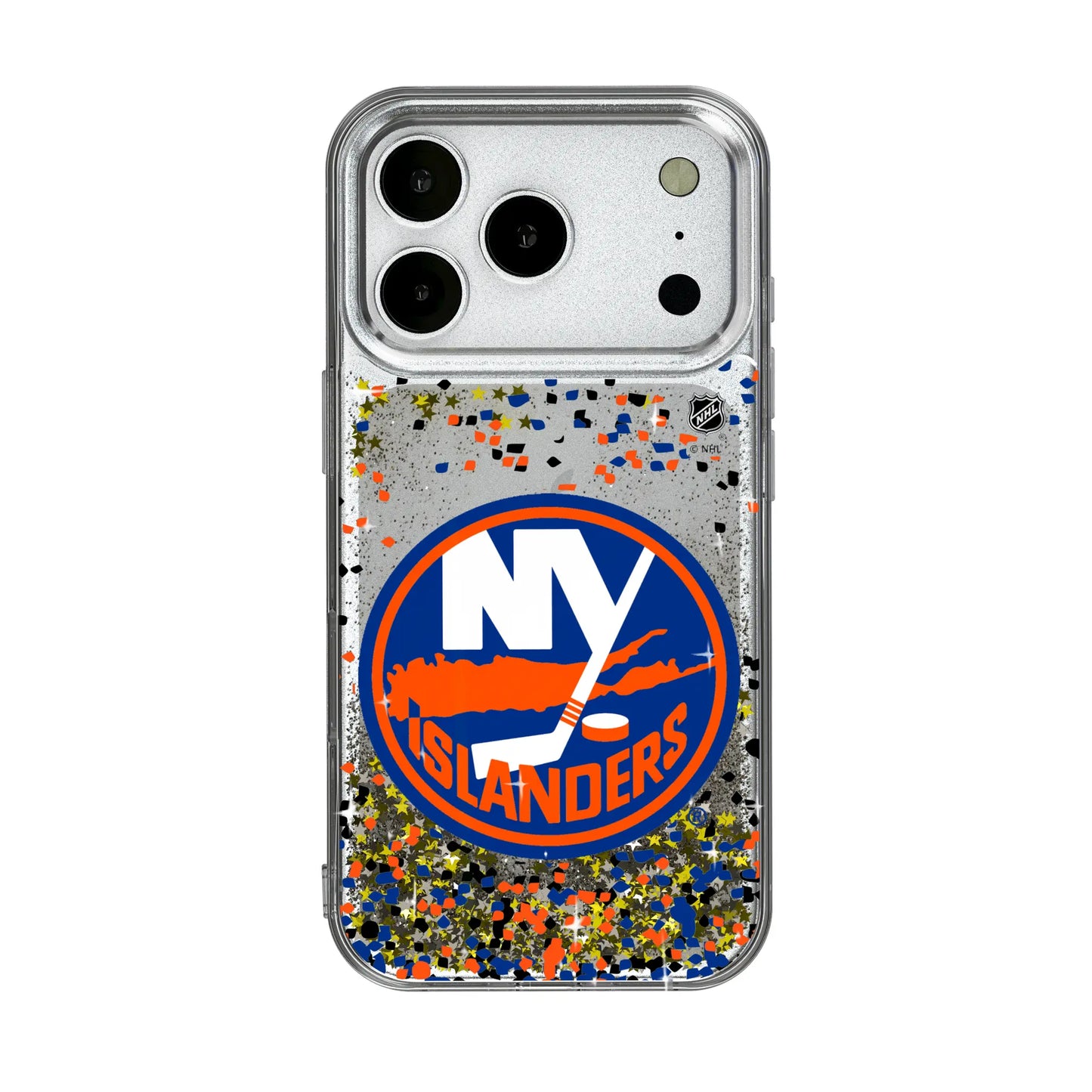 New York Islanders Confetti Glitter Phone Case for Apple iPhone