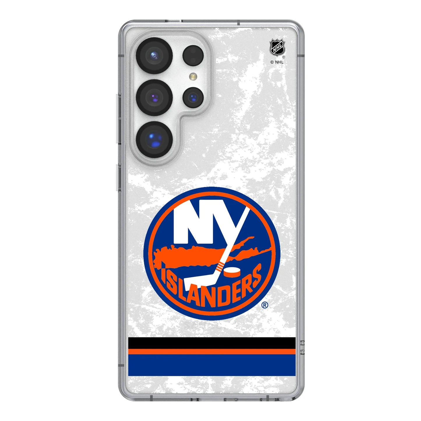 New York Islanders Ice Stripe Clear Phone Case for Samsung Galaxy