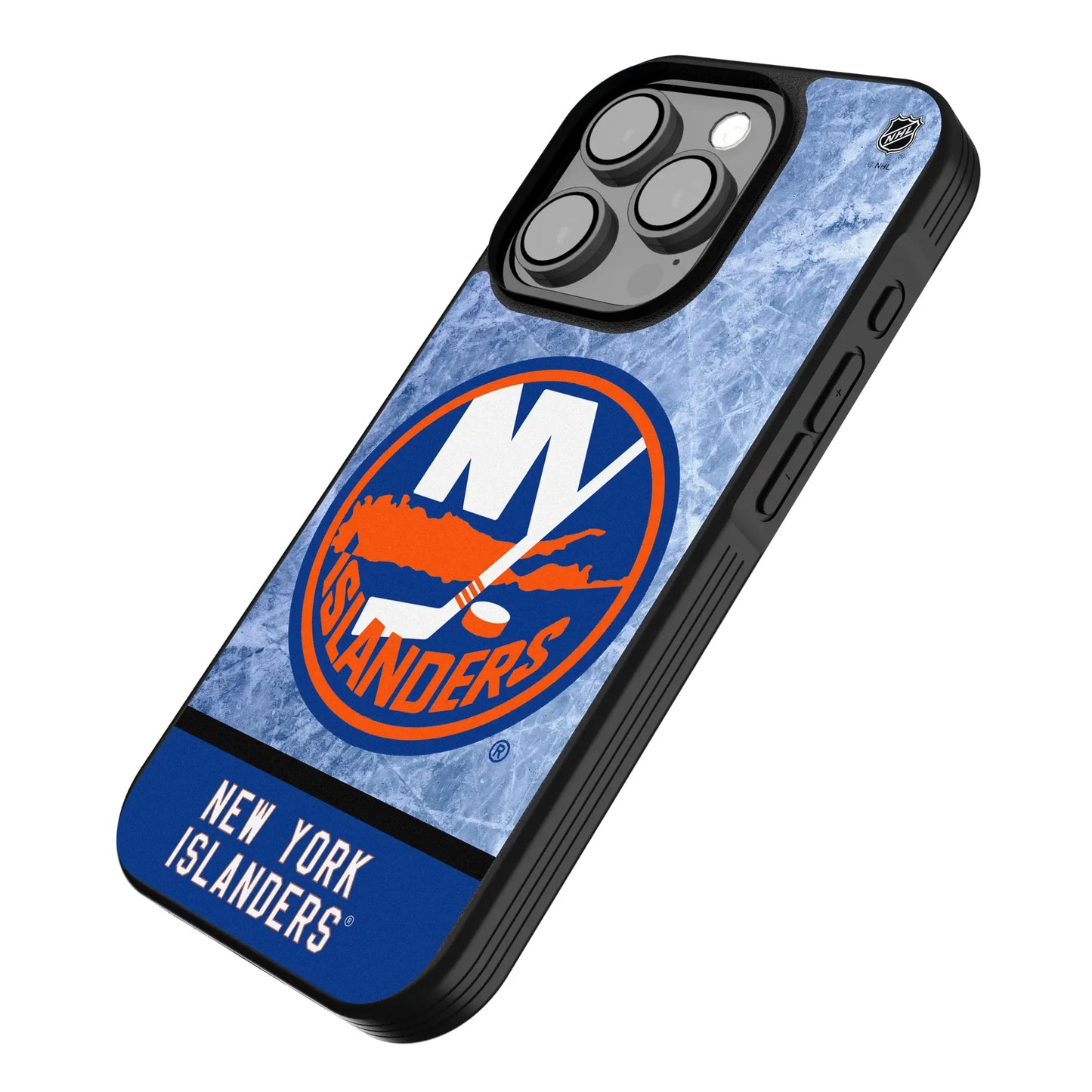New York Islanders Ice Wordmark Bump Phone Case for Apple iPhone
