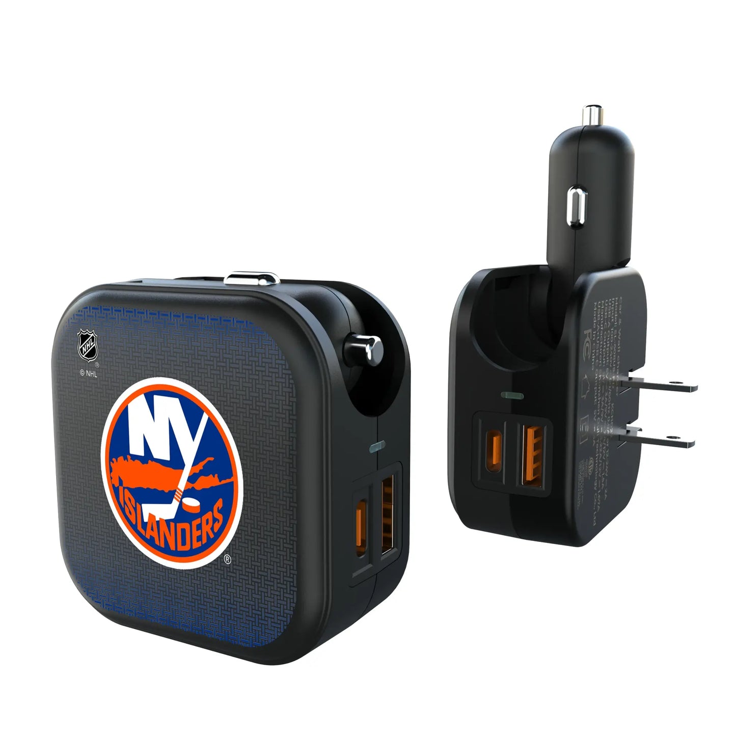 New York Islanders Linen 2 in 1 USB A/C Charger