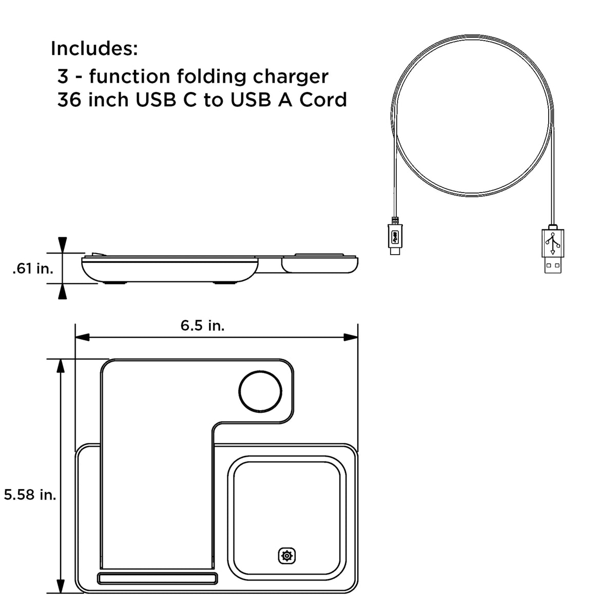 New York Islanders Linen 3 in 1 Charging Station