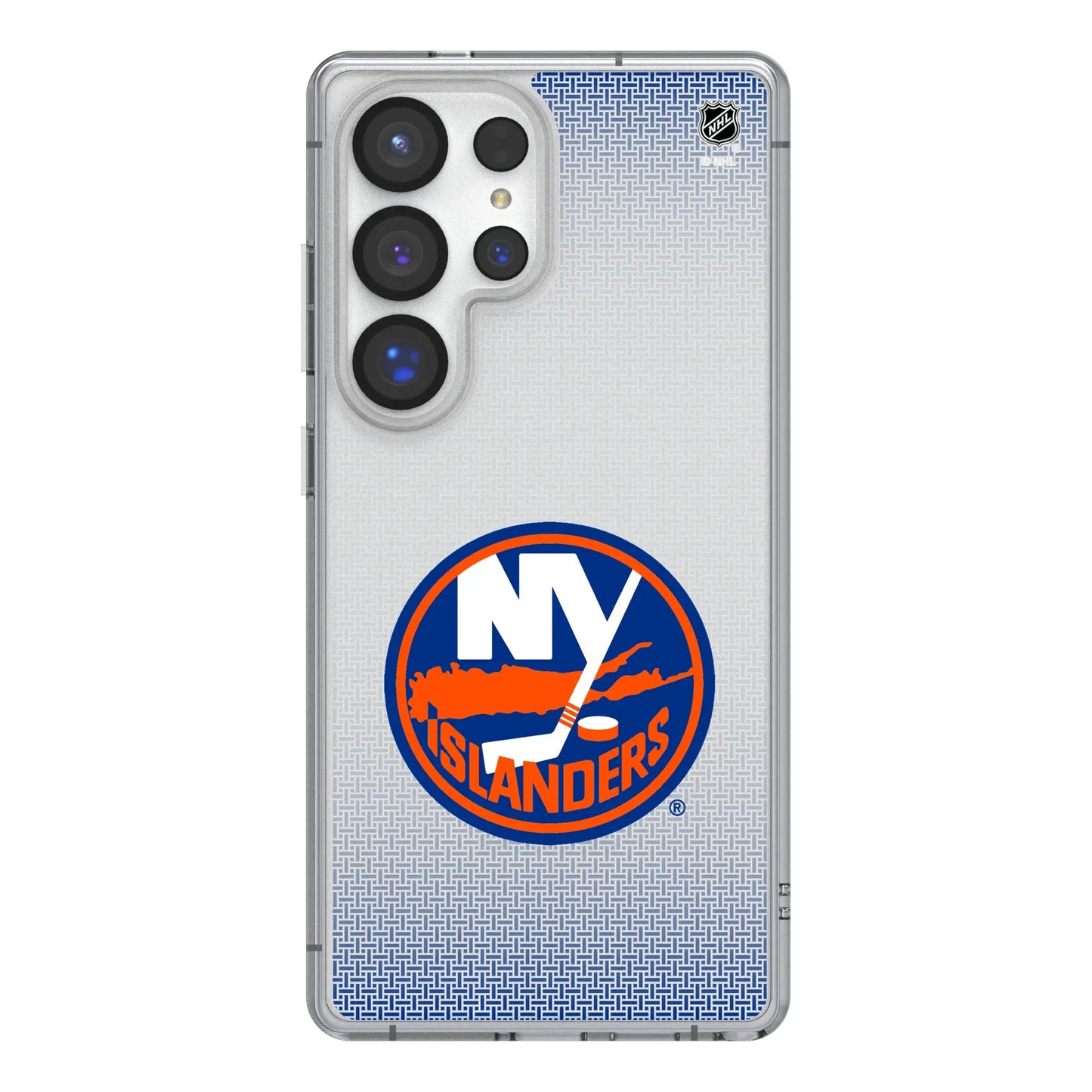 New York Islanders Linen Clear Phone Case for Samsung Galaxy