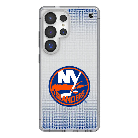 New York Islanders Linen Clear Phone Case for Samsung Galaxy