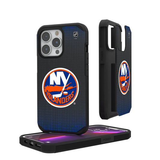 New York Islanders Linen Rugged Phone Case for Apple iPhone