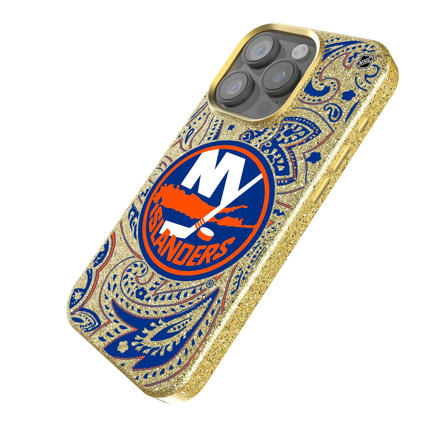 New York Islanders Paisley Bling Phone Case for Apple iPhone