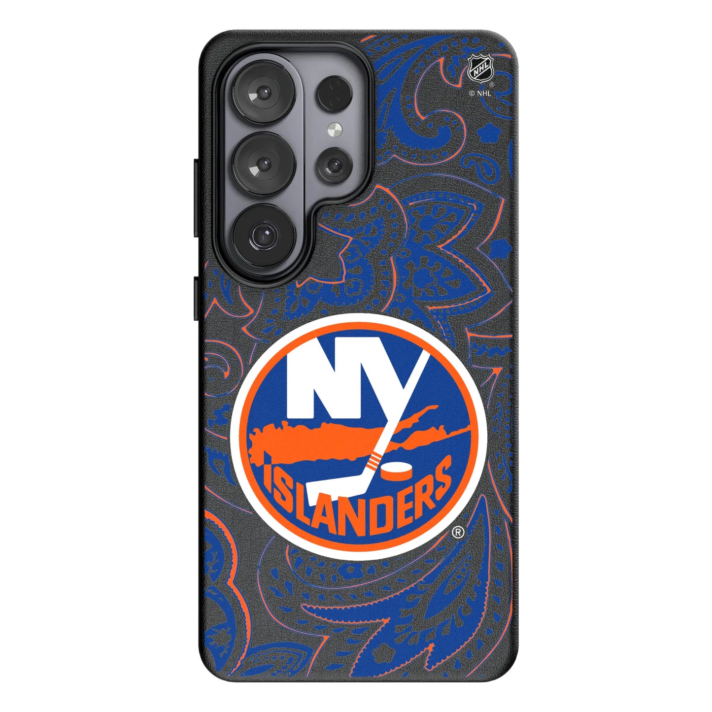 New York Islanders Paisley MagSafe Compatible Phone Case for Samsung Galaxy
