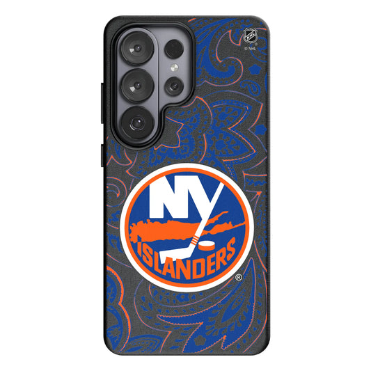 New York Islanders Paisley MagSafe Compatible Phone Case for Samsung Galaxy