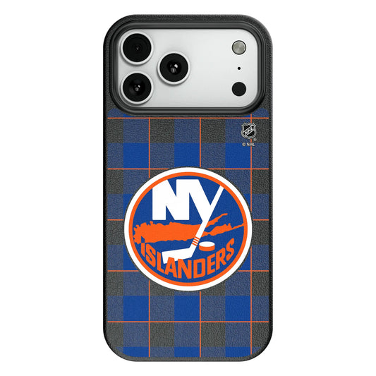 New York Islanders Plaid MagSafe Compatible Phone Case for Apple iPhone