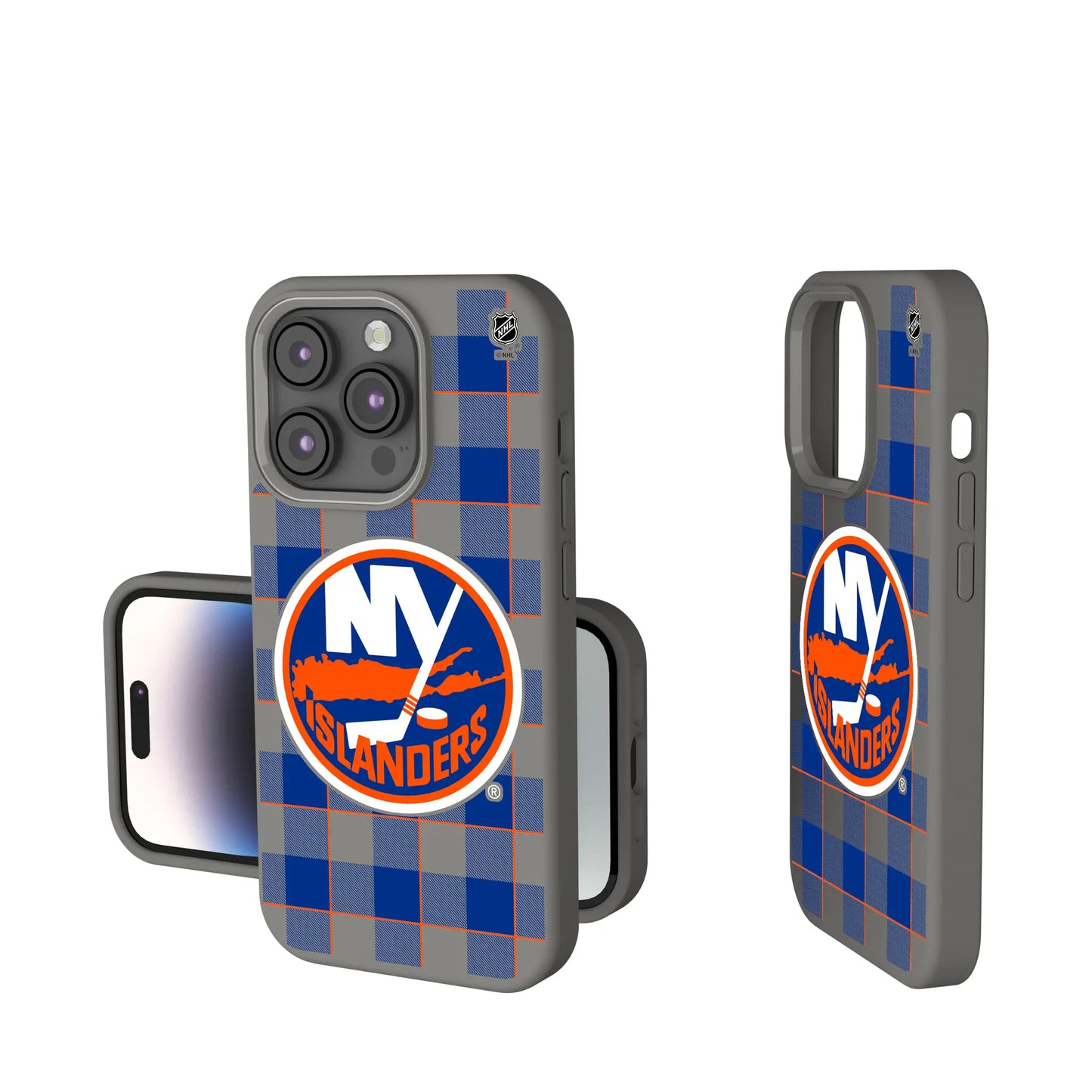 New York Islanders Plaid Soft Touch Phone Case for Apple iPhone