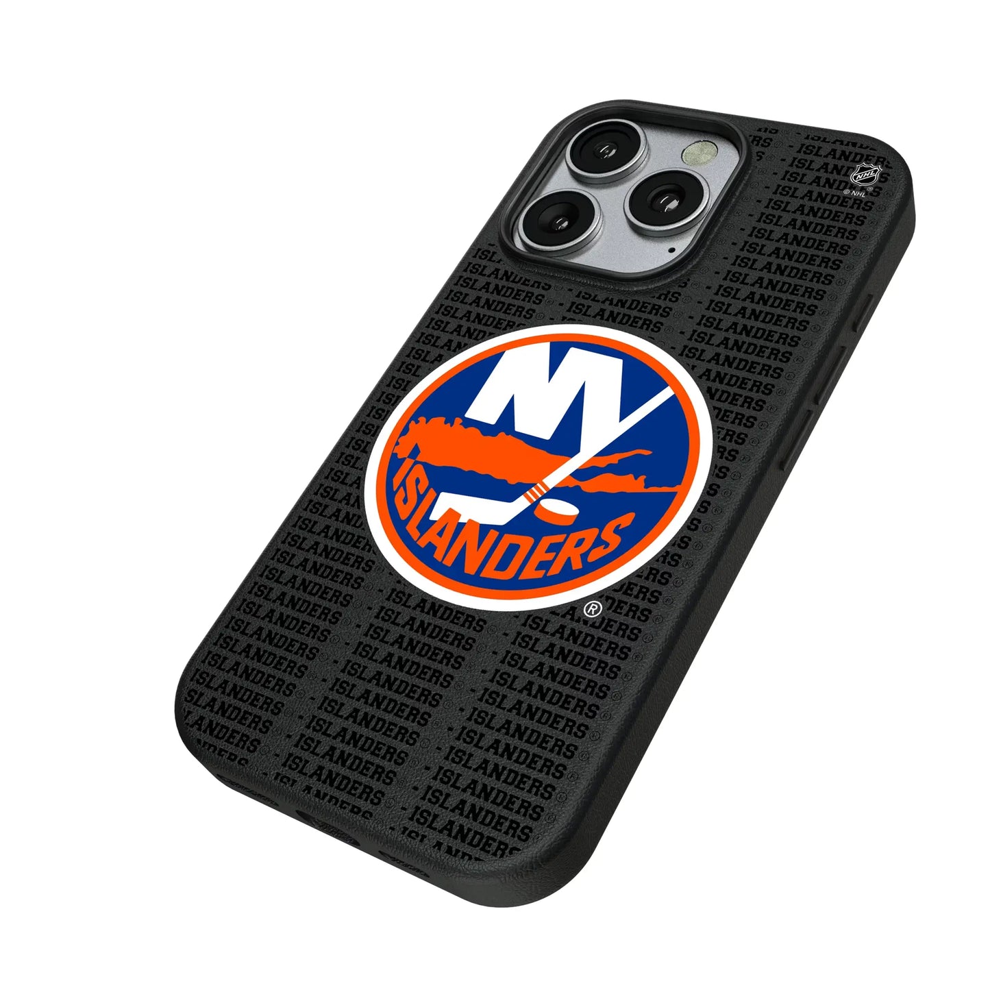 New York Islanders Text Backdrop MagSafe Compatible Phone Case for Apple iPhone
