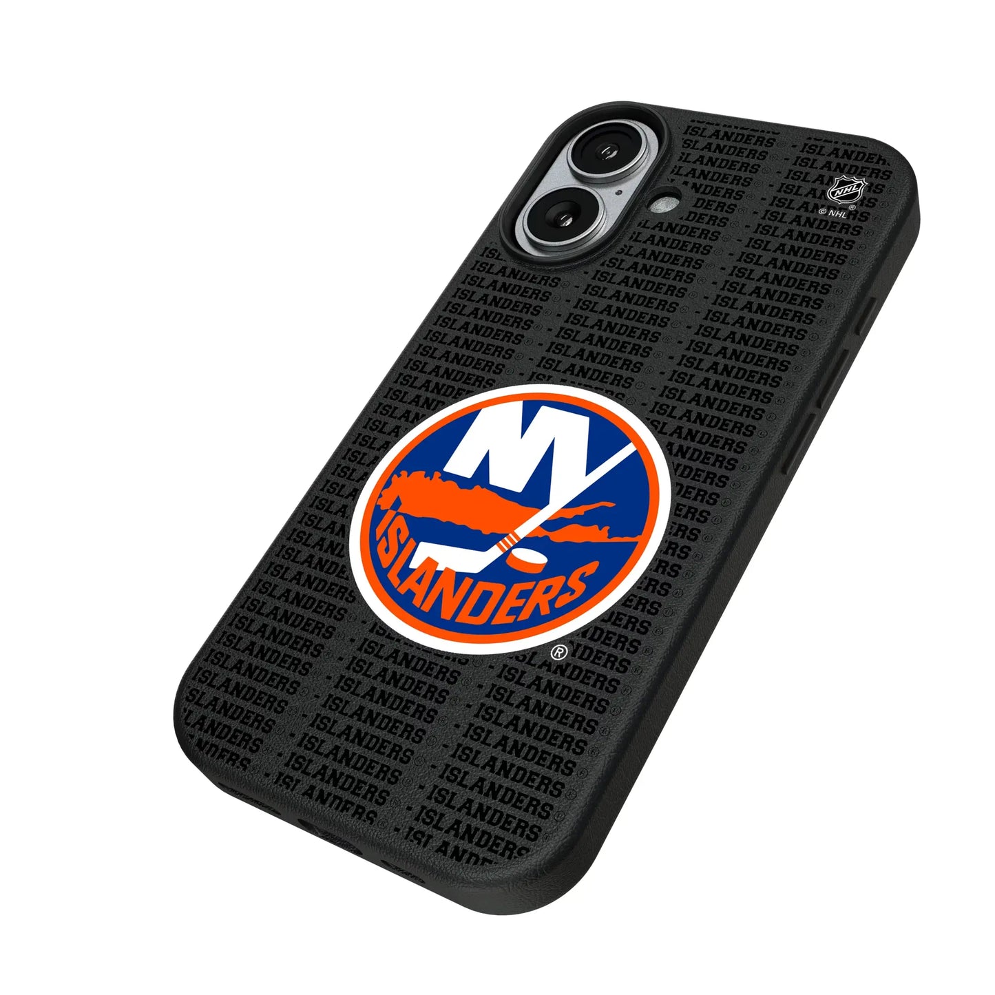 New York Islanders Text Backdrop MagSafe Compatible Phone Case for Apple iPhone