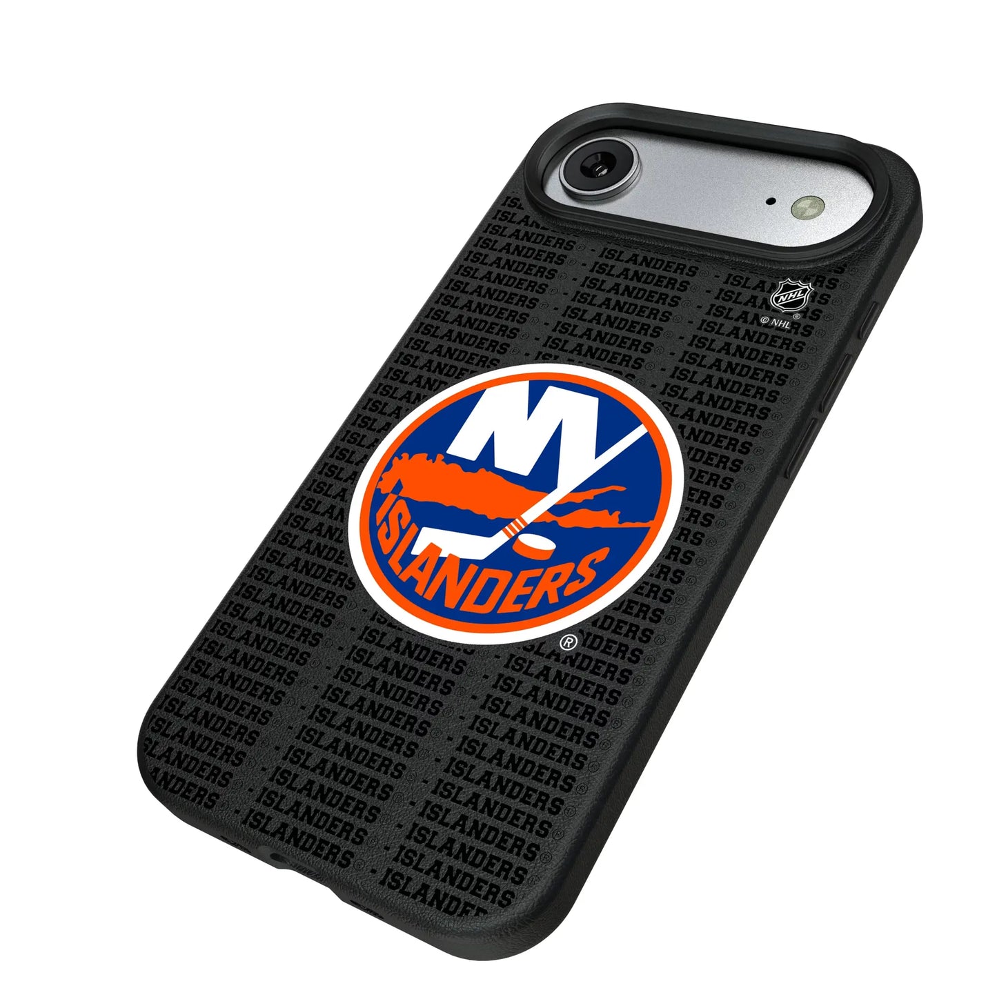 New York Islanders Text Backdrop MagSafe Compatible Phone Case for Apple iPhone