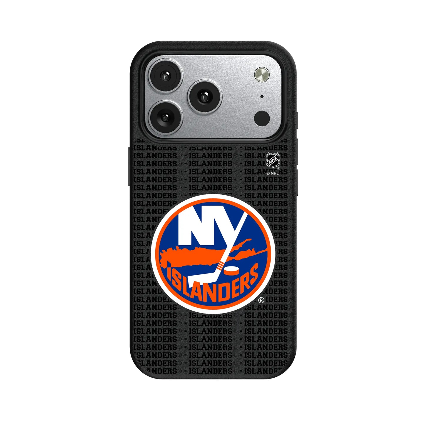 New York Islanders Text Backdrop MagSafe Compatible Phone Case for Apple iPhone