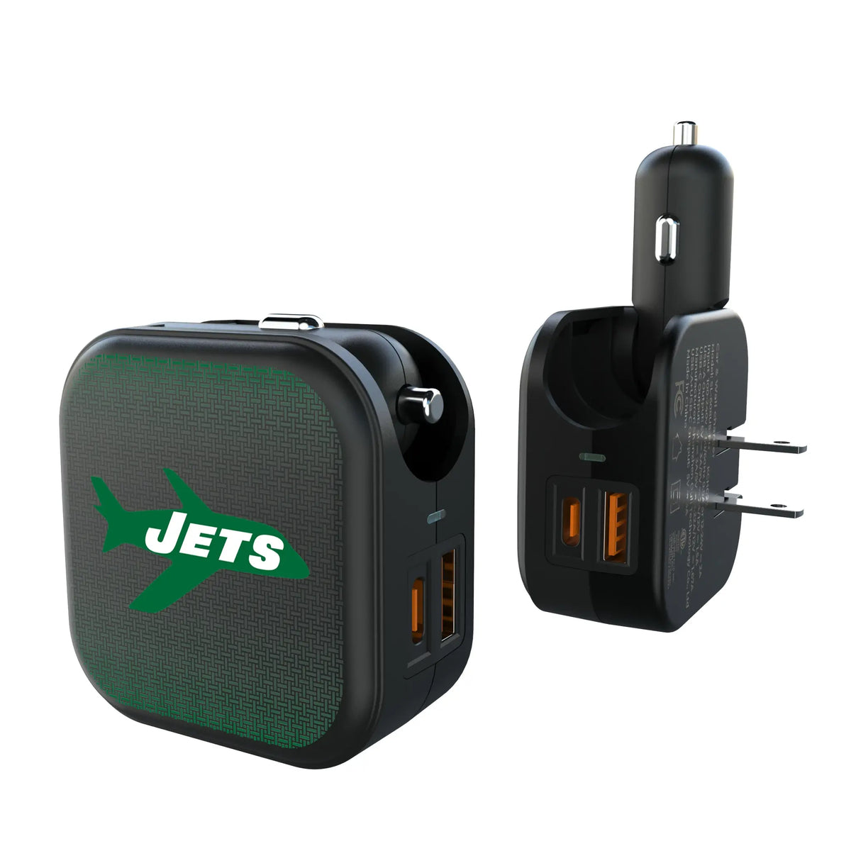 New York Jets 1963 Historic Collection Linen 2 in 1 USB A/C Charger
