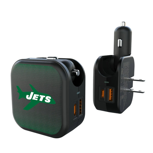 New York Jets 1963 Historic Collection Linen 2 in 1 USB A/C Charger