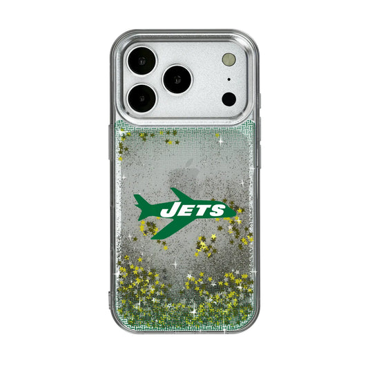 New York Jets 1963 Historic Collection Linen Glitter Phone Case for Apple iPhone