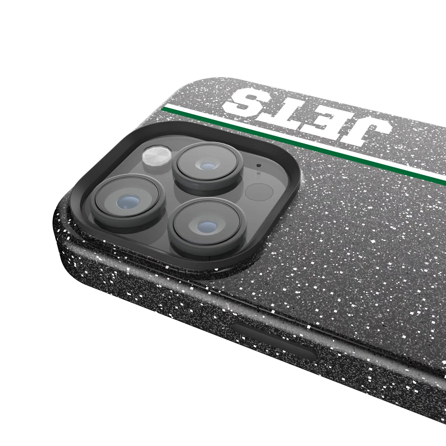 New York Jets 1963 Historic Collection Sidebar Black Bling Phone Case for Apple iPhone