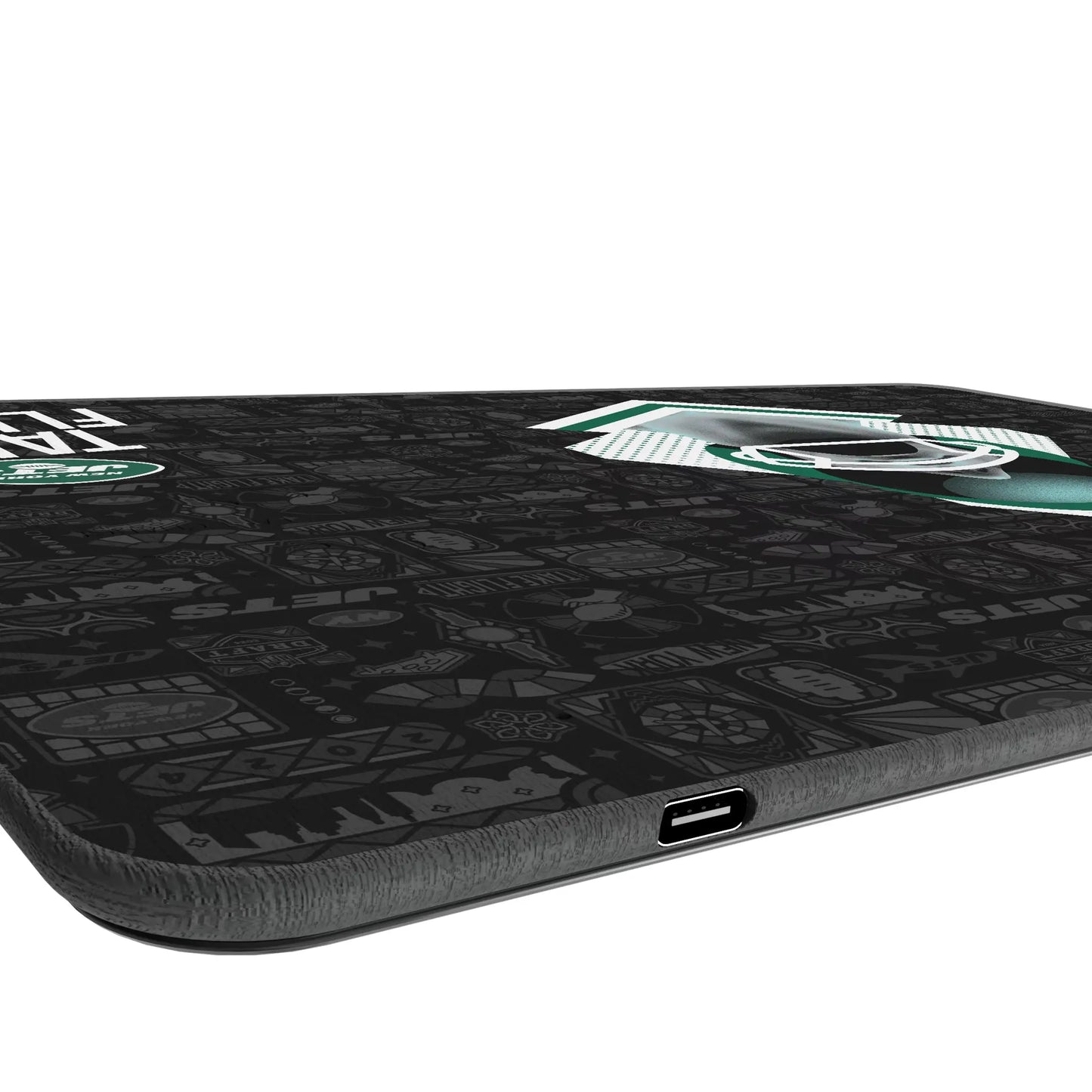 New York Jets Deco 15-Watt Wireless Charger and Mouse Pad