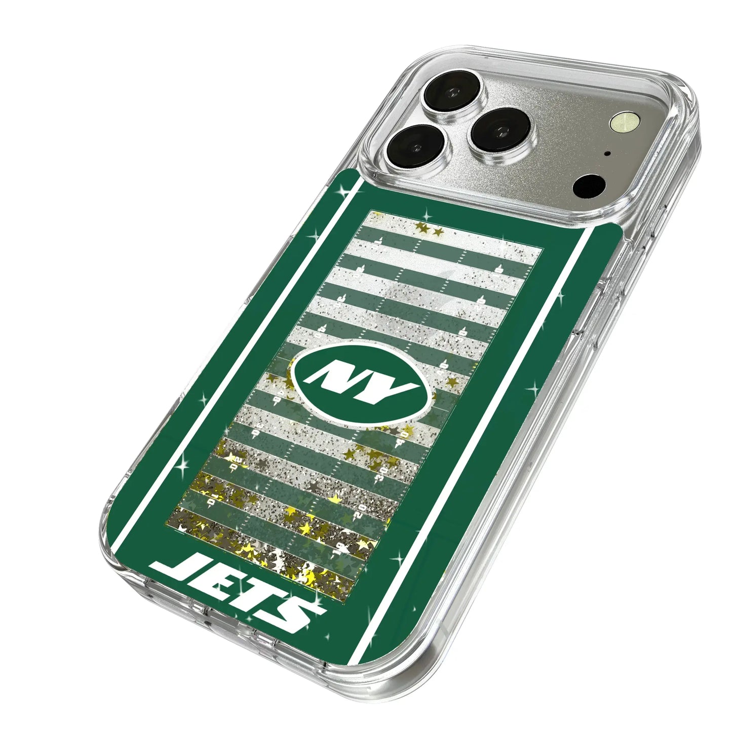 New York Jets Field Glitter Phone Case for Apple iPhone