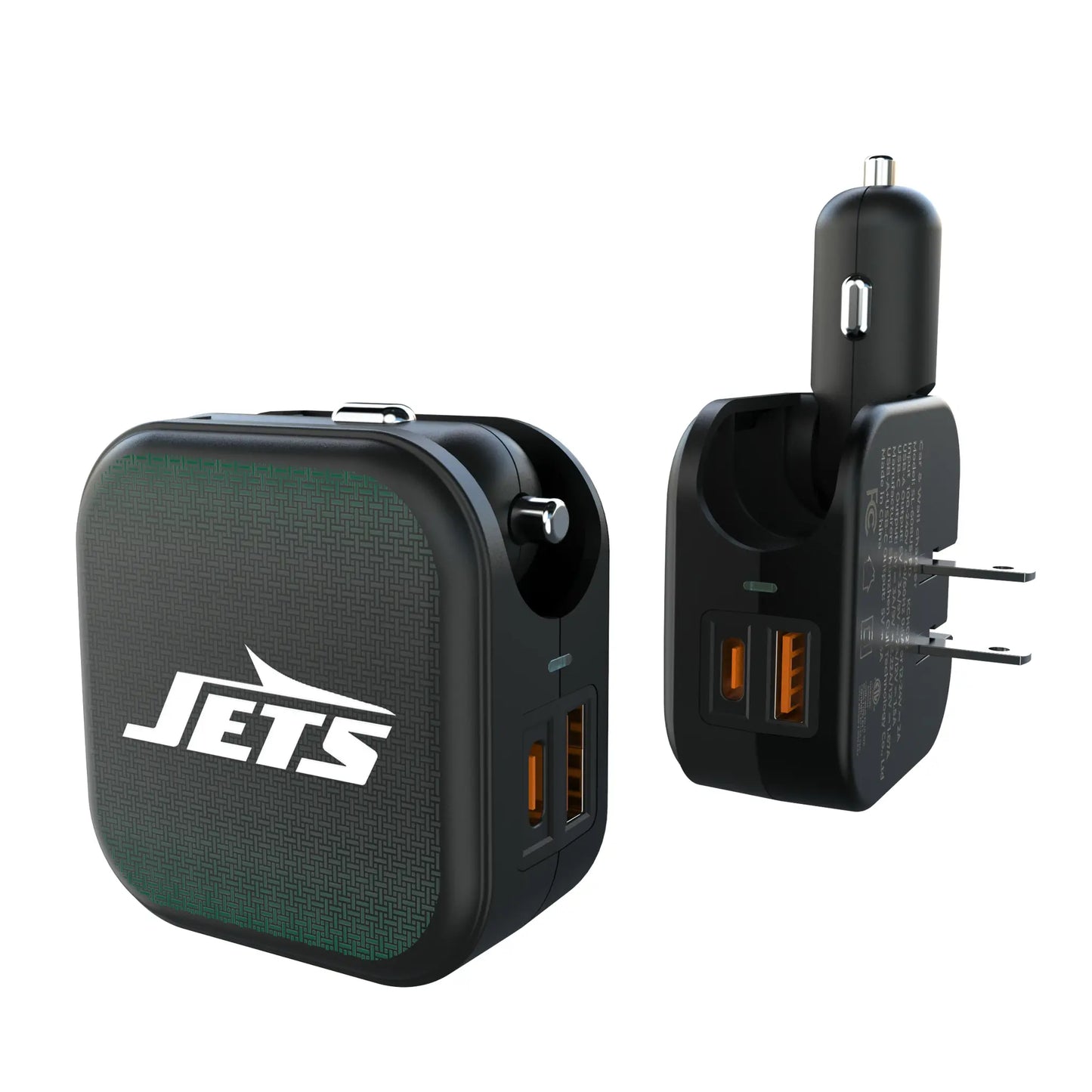 New York Jets Linen 2 in 1 USB A/C Charger