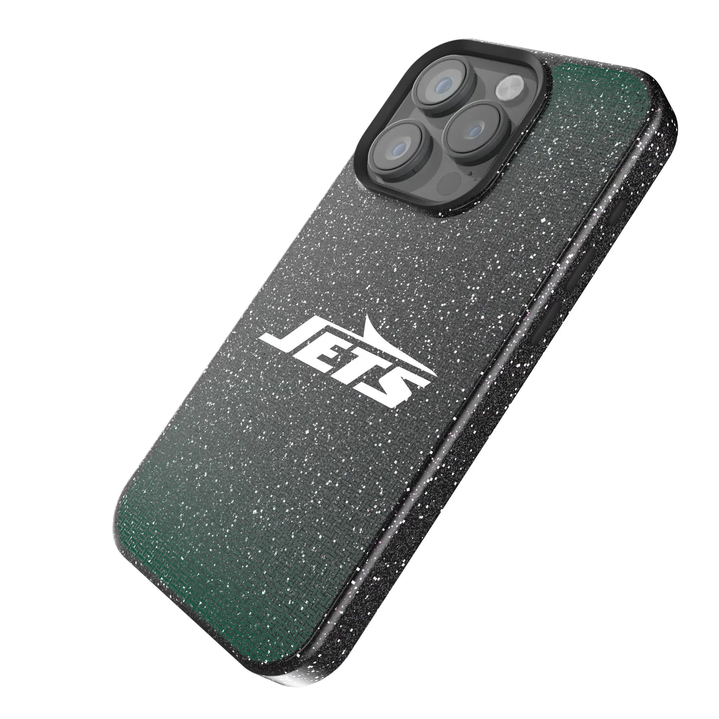 New York Jets Linen Black Bling Phone Case for Apple iPhone