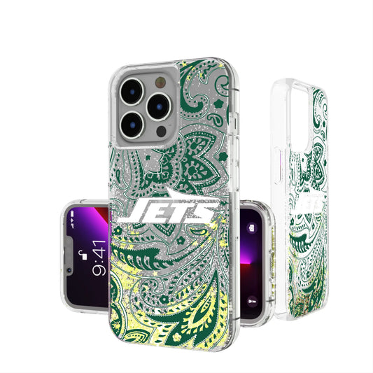 New York Jets Paisley Glitter Phone Case for Apple iPhone