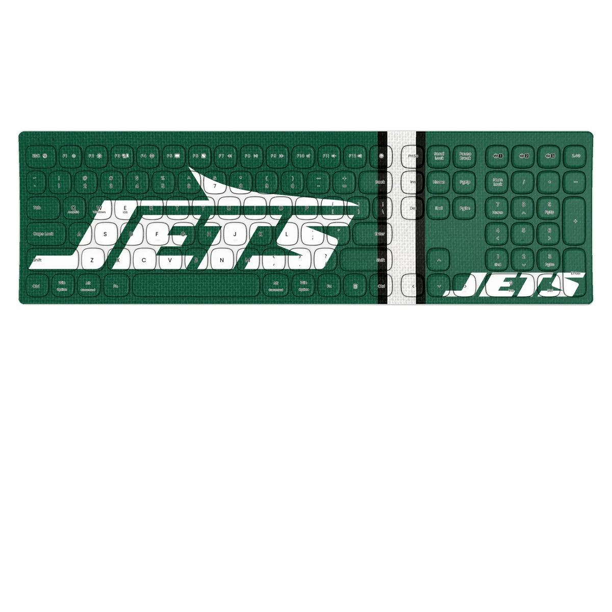 New York Jets Stripe Curved Wireless Keyboard