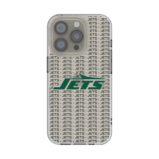 New York Jets Text Backdrop Clear Phone Case for Apple iPhone