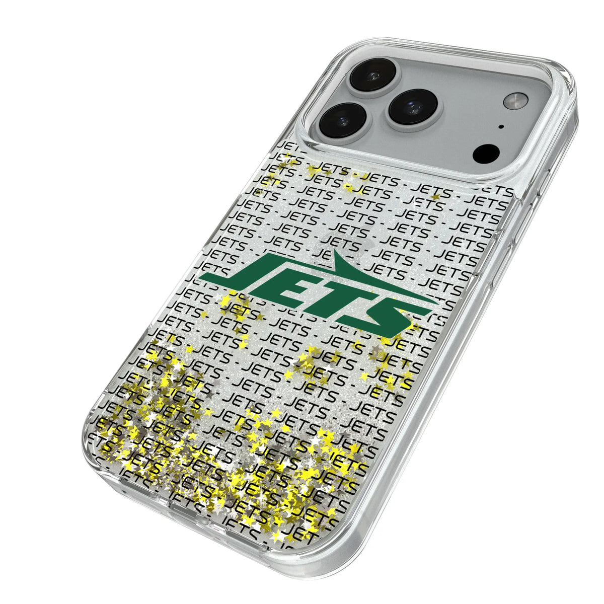 New York Jets Text Backdrop Glitter Phone Case for Apple iPhone