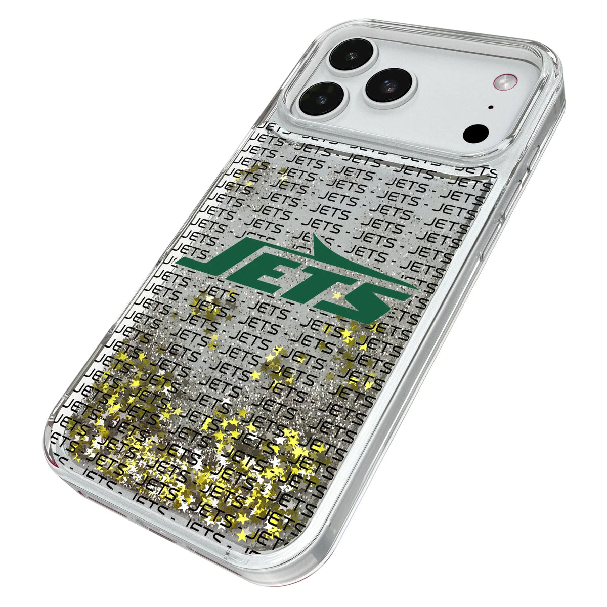 New York Jets Text Backdrop Glitter Phone Case for Apple iPhone