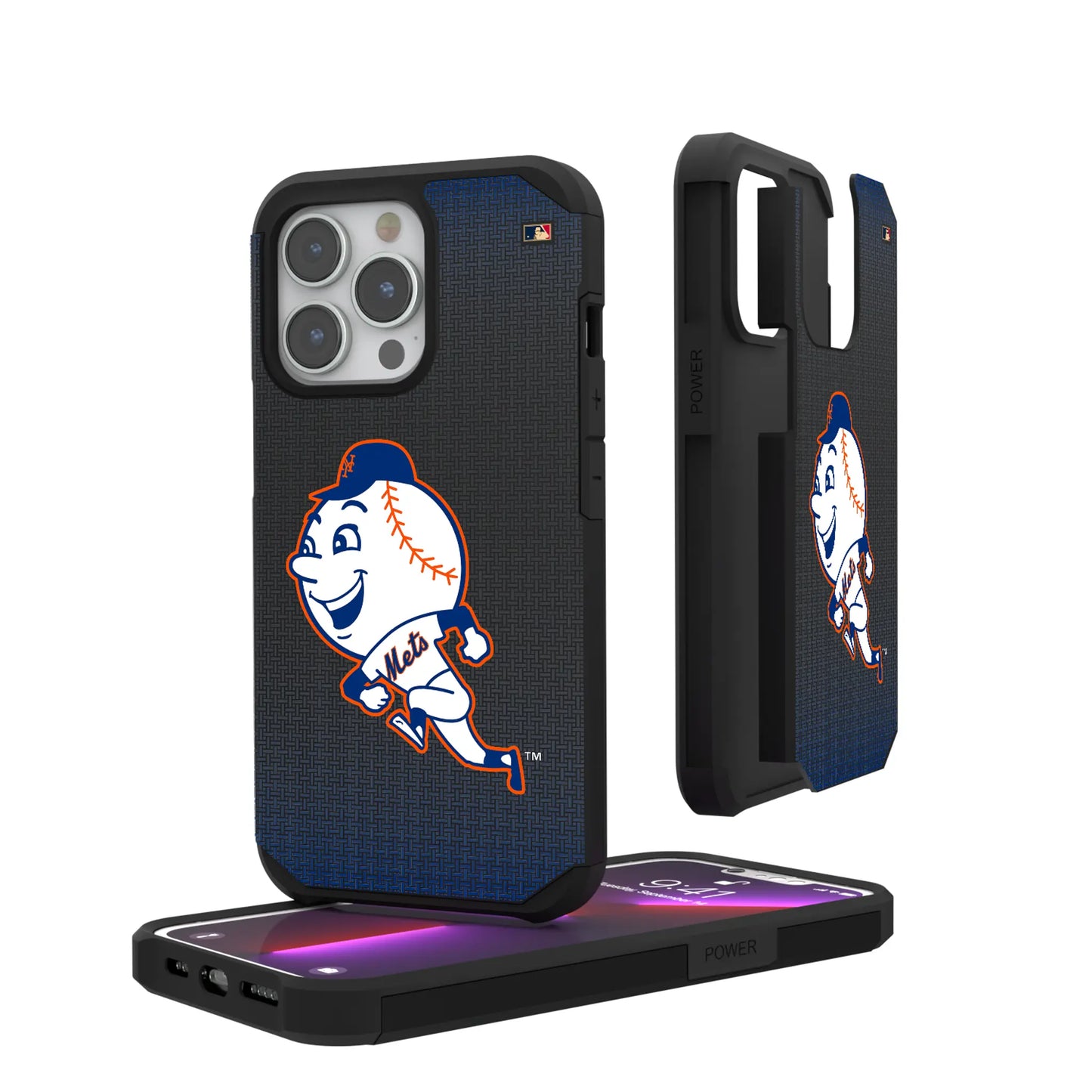 New York Mets 2014 - Cooperstown Collection Linen Rugged Phone Case for Apple iPhone