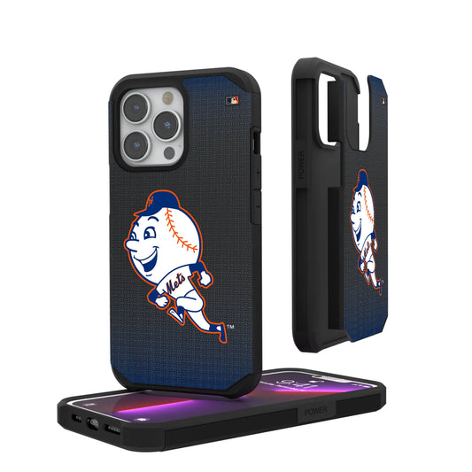 New York Mets 2014 - Cooperstown Collection Linen Rugged Phone Case for Apple iPhone
