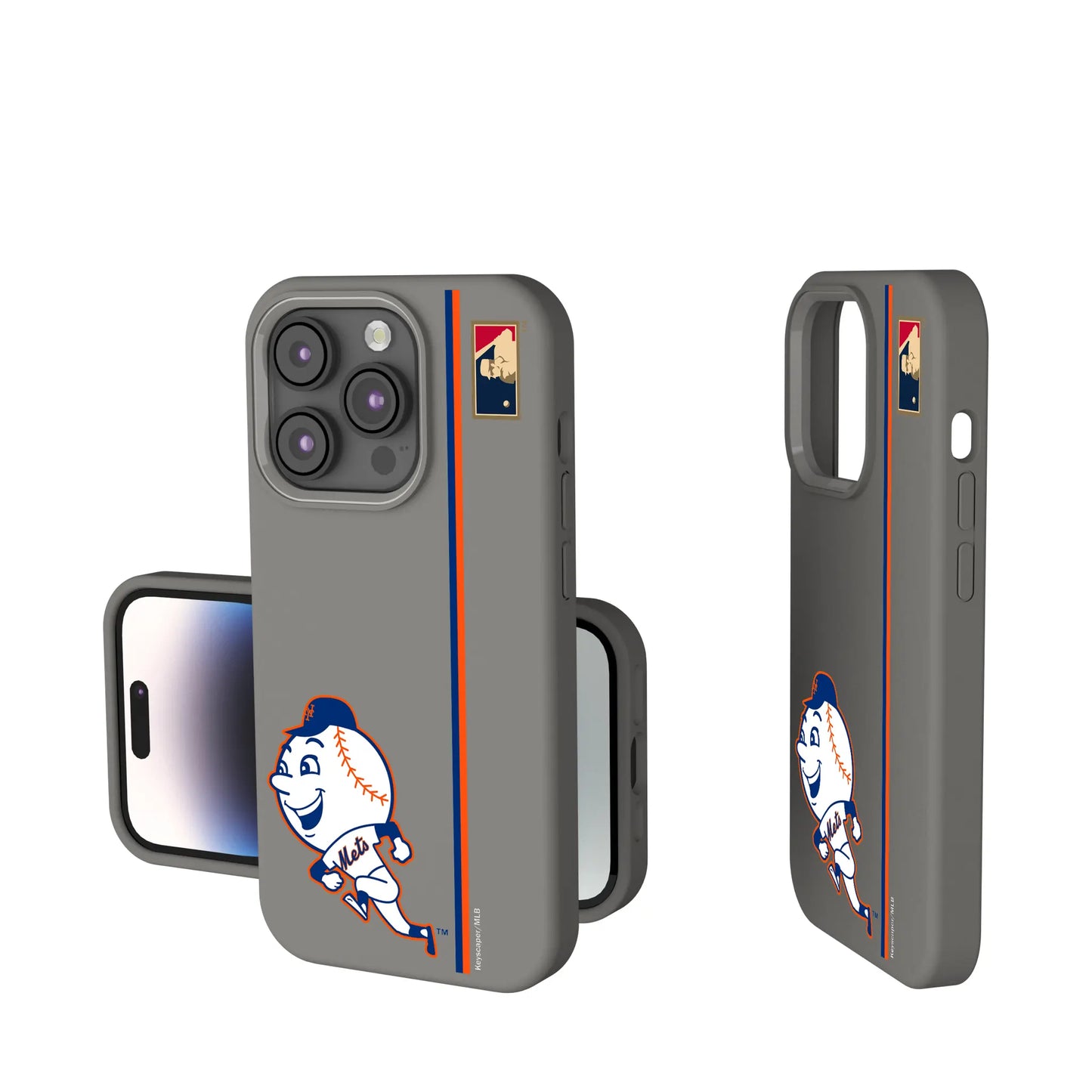 New York Mets 2014 - Cooperstown Collection Sidebar Soft Touch Phone Case for Apple iPhone