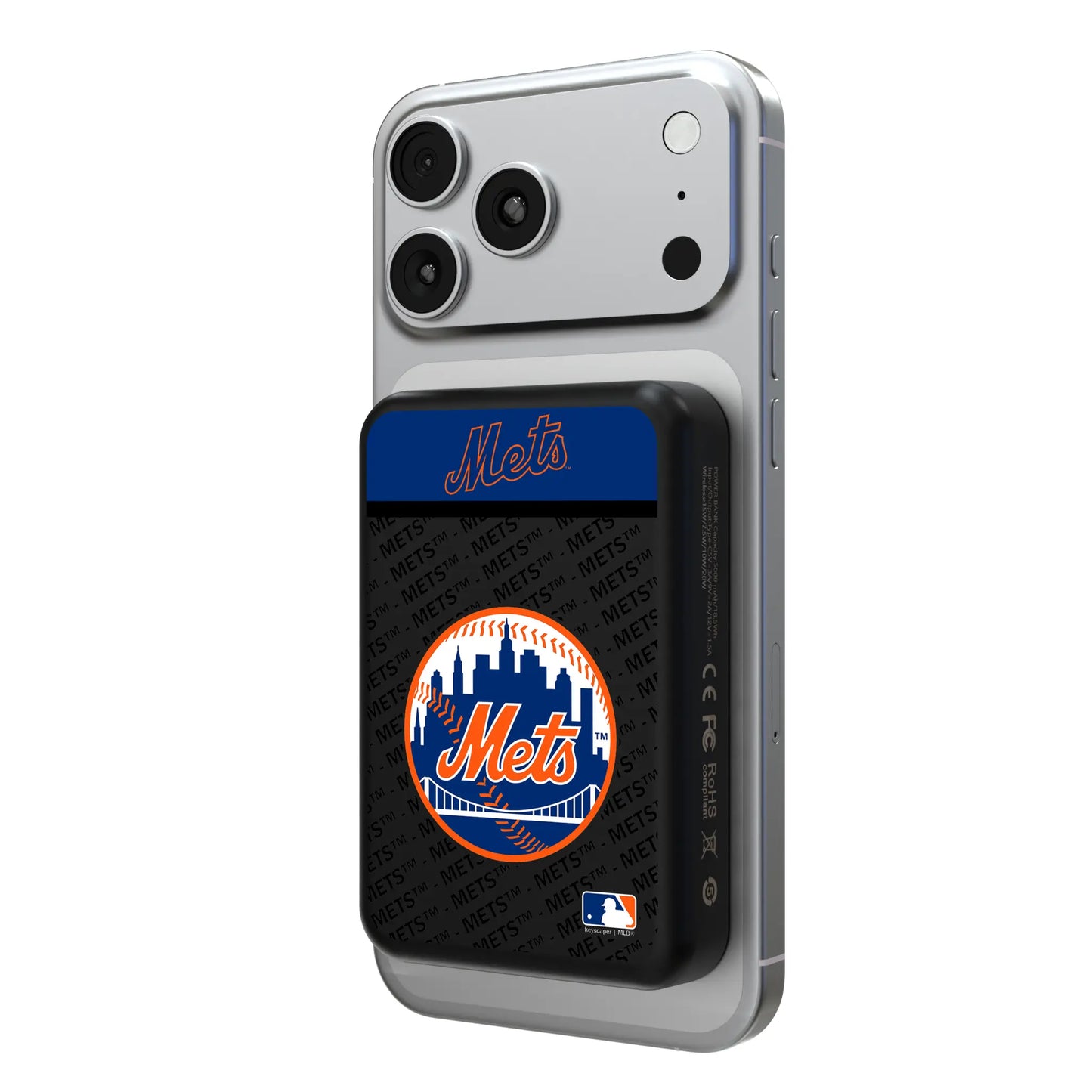 New York Mets Endzone Plus Wireless Mag Power Bank