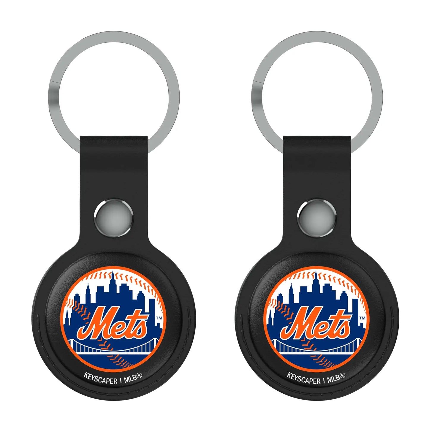 New York Mets Insignia Black Airtag Holder 2-Pack