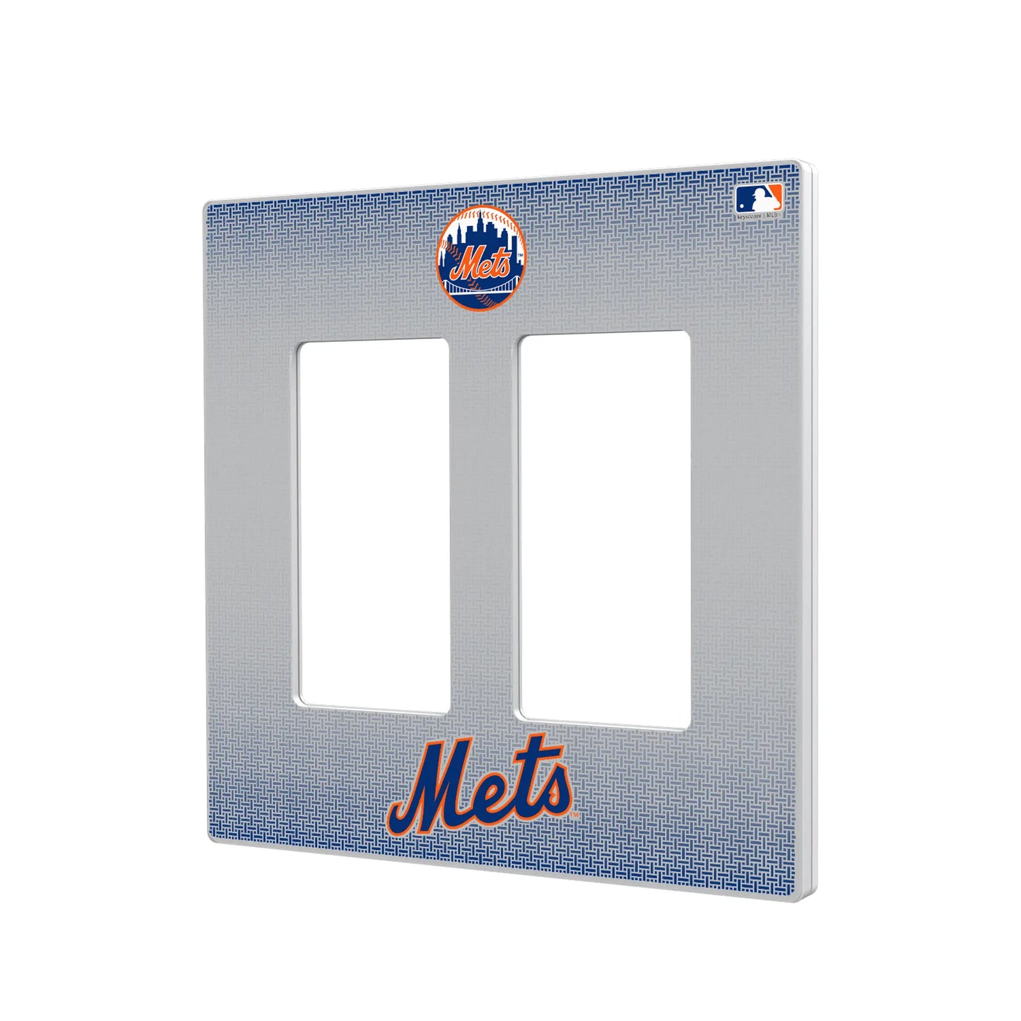 New York Mets Linen Hidden-Screw Light Switch Plate