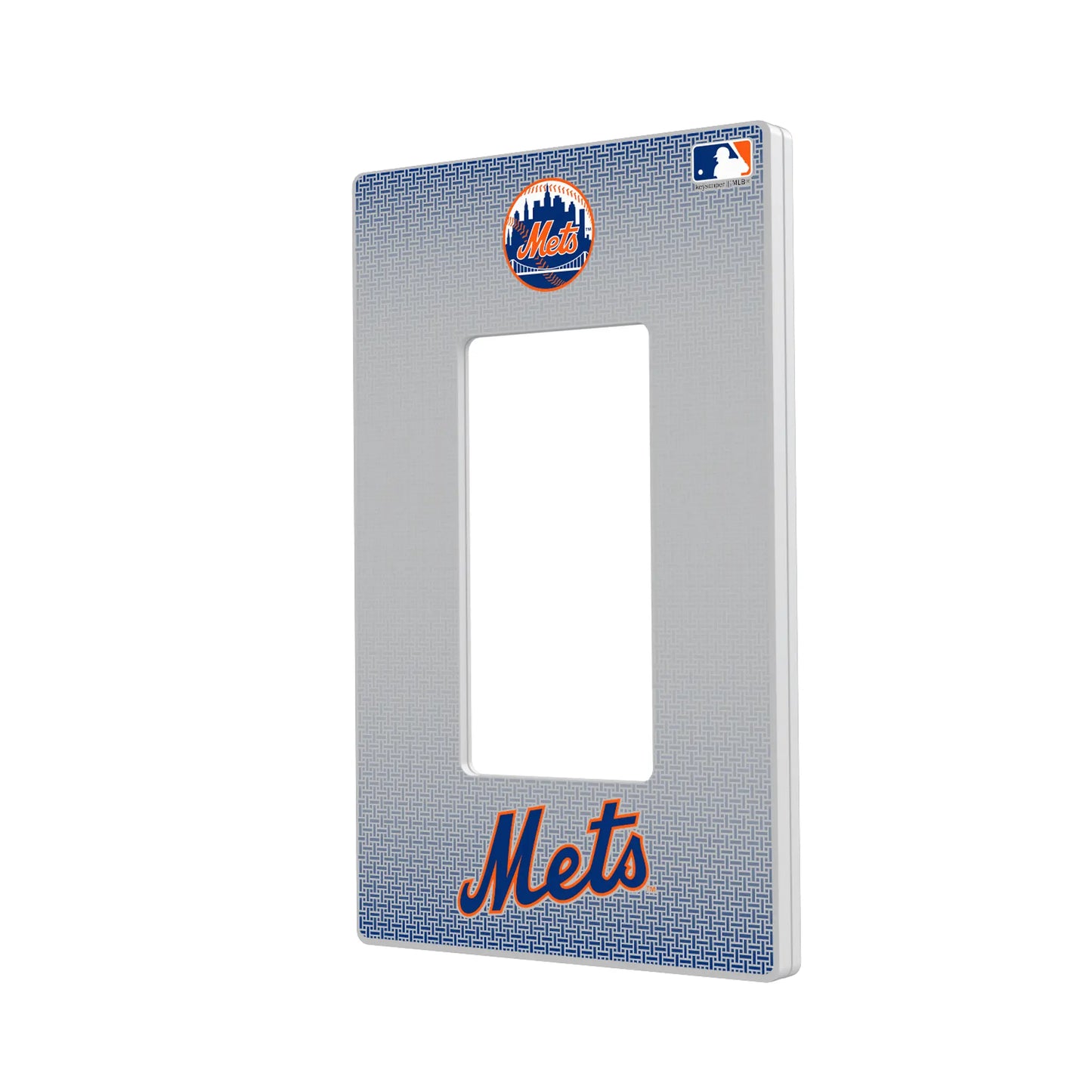 New York Mets Linen Hidden-Screw Light Switch Plate
