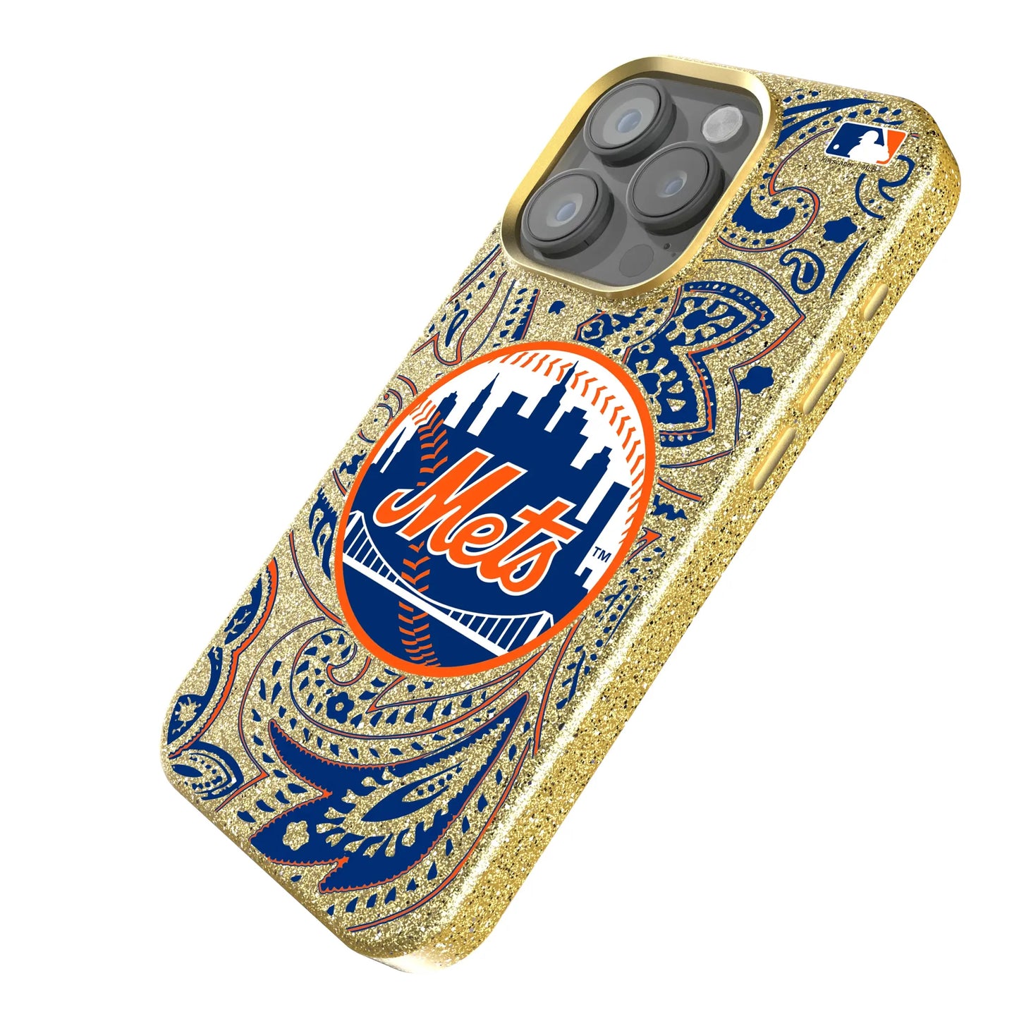 New York Mets Paisley Bling Phone Case for Apple iPhone