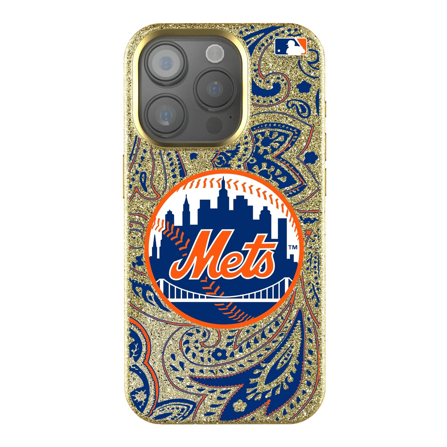 New York Mets Paisley Bling Phone Case for Apple iPhone